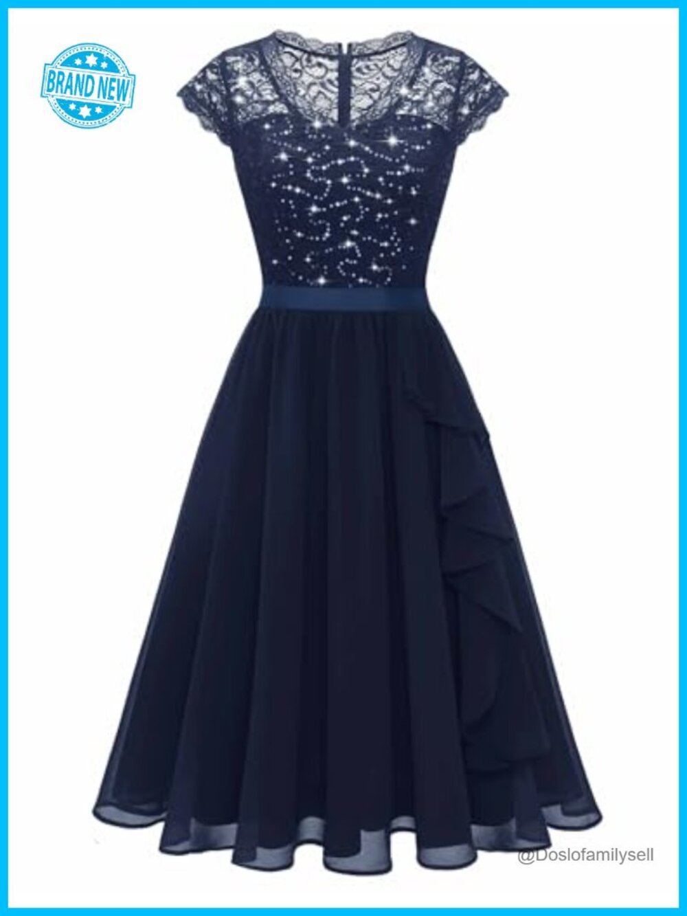 Sequin Ruffle Short Swing Cocktail Homecoming Dress